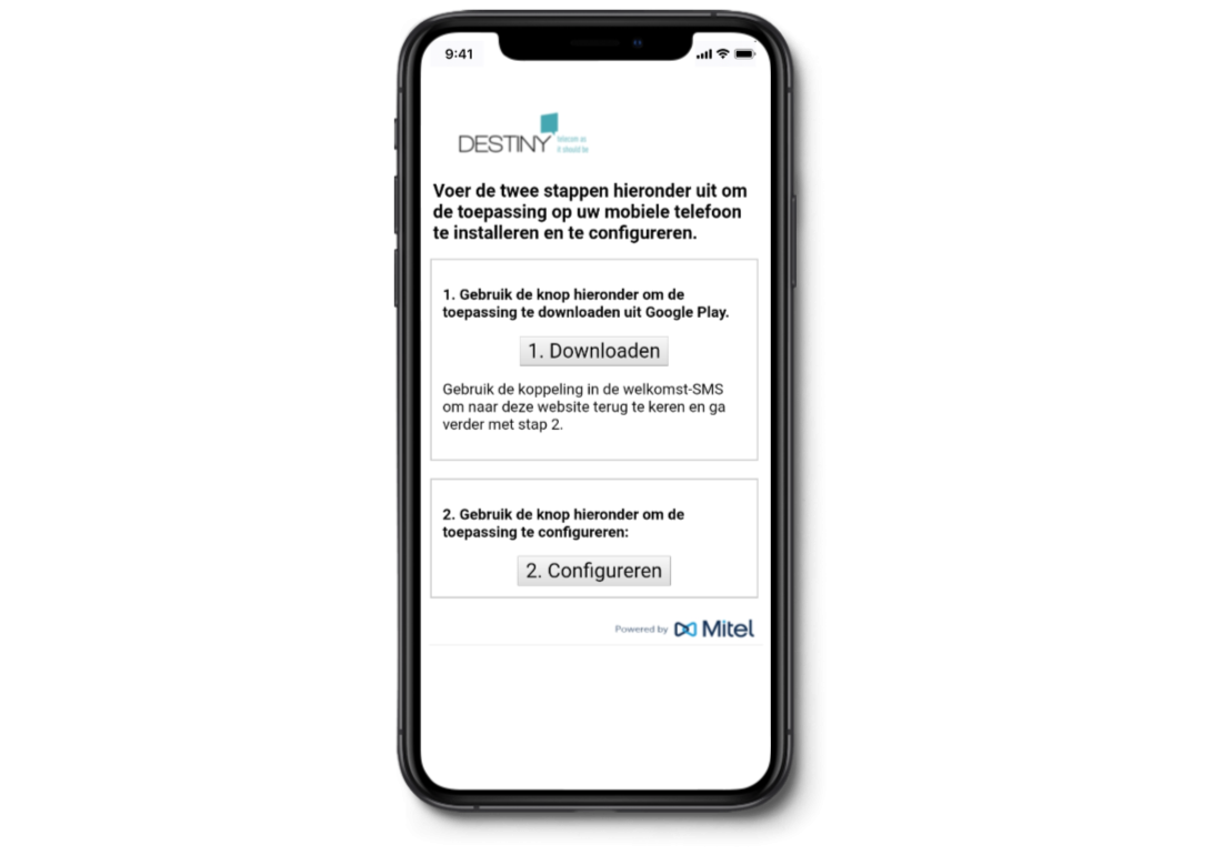 Mobile app installeren stap 1 screenshot